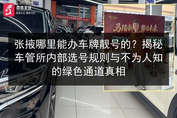张掖哪里能办车牌靓号的？揭秘车管所内部选号规则与不为人知的绿色通道真相 第2张