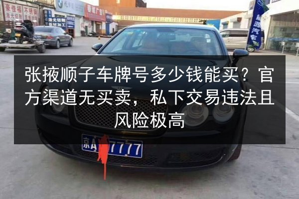 张掖顺子车牌号多少钱能买？官方渠道无买卖，私下交易违法且风险极高 第2张