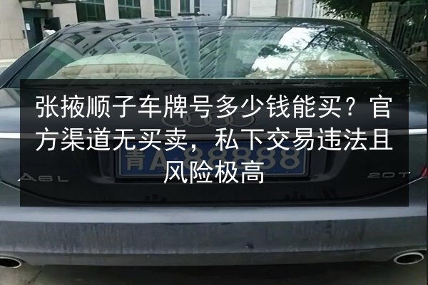 张掖顺子车牌号多少钱能买？官方渠道无买卖，私下交易违法且风险极高 第3张