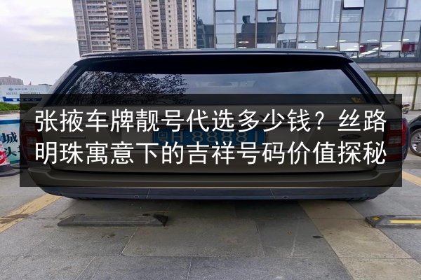 张掖车牌靓号代选多少钱?丝路明珠寓意下的吉祥号码价值探秘 第3张 张掖车牌靓号代选多少钱?丝路明珠寓意下的吉祥号码价值探秘 第3张