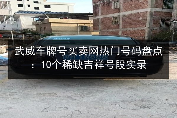 武威车牌号买卖网热门号码盘点:10个稀缺吉祥号段实录 第3张 武威车牌号买卖网热门号码盘点:10个稀缺吉祥号段实录 第3张