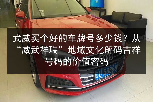 武威买个好的车牌号多少钱？从“威武祥瑞”地域文化解码吉祥号码的价值密码 第2张
