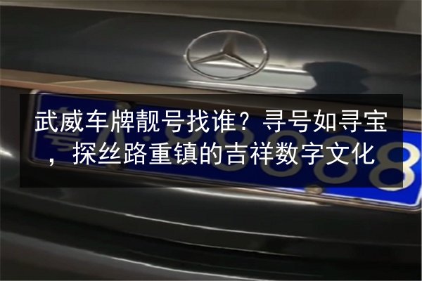 武威车牌靓号找谁?寻号如寻宝,探丝路重镇的吉祥数字文化 第2张 武威车牌靓号找谁?寻号如寻宝,探丝路重镇的吉祥数字文化 第2张
