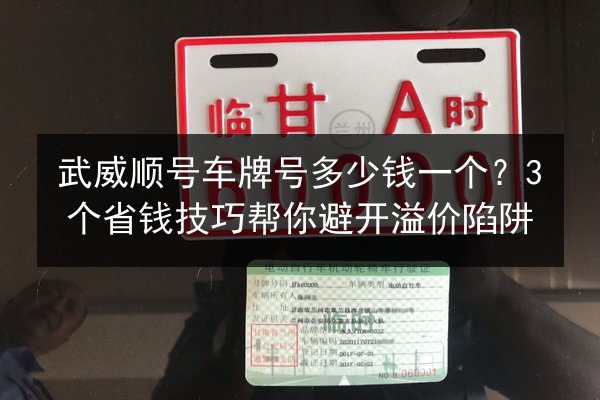 武威顺号车牌号多少钱一个？3个省钱技巧帮你避开溢价陷阱 第3张
