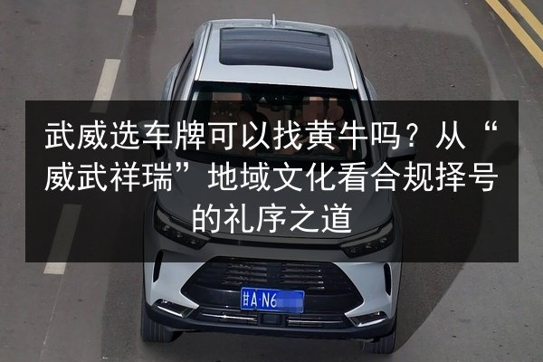 武威选车牌可以找黄牛吗？从“威武祥瑞”地域文化看合规择号的礼序之道