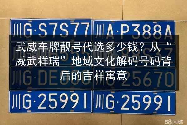 武威车牌靓号代选多少钱?从“威武祥瑞”地域文化解码号码背后的吉祥寓意 第2张 武威车牌靓号代选多少钱?从“威武祥瑞”地域文化解码号码背后的吉祥寓意 第2张