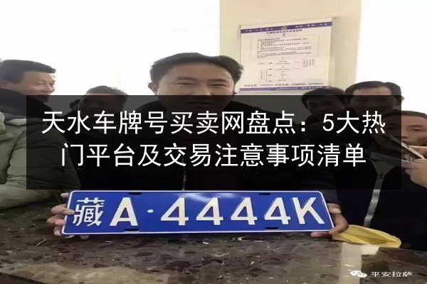 天水车牌号买卖网盘点:5大热门平台及交易注意事项清单 第3张 天水车牌号买卖网盘点:5大热门平台及交易注意事项清单 第3张