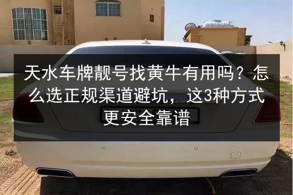 天水车牌靓号找黄牛有用吗?怎么选正规渠道避坑,这3种方式更安全靠谱 第2张 天水车牌靓号找黄牛有用吗?怎么选正规渠道避坑,这3种方式更安全靠谱 第2张