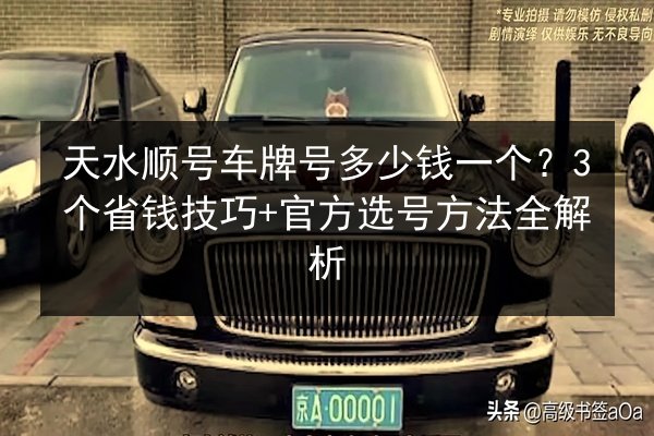 天水顺号车牌号多少钱一个?3个省钱技巧+官方选号方法全解析 第2张 天水顺号车牌号多少钱一个?3个省钱技巧+官方选号方法全解析 第2张