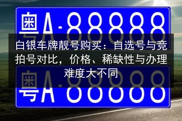 白银车牌靓号购买:自选号与竞拍号对比,价格、稀缺性与办理难度大不同 第2张 白银车牌靓号购买:自选号与竞拍号对比,价格、稀缺性与办理难度大不同 第2张