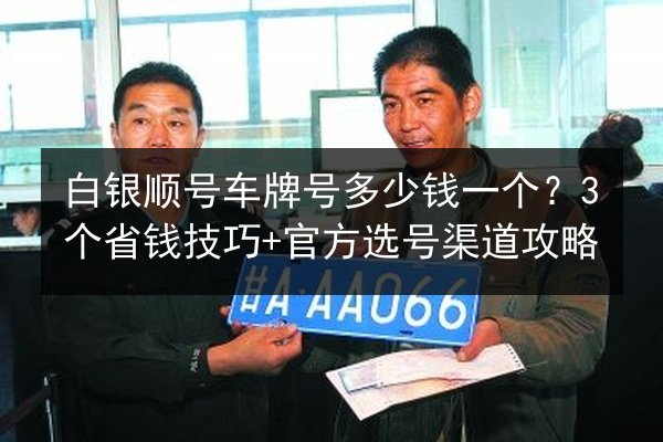 白银顺号车牌号多少钱一个?3个省钱技巧+官方选号渠道攻略 第2张 白银顺号车牌号多少钱一个?3个省钱技巧+官方选号渠道攻略 第2张