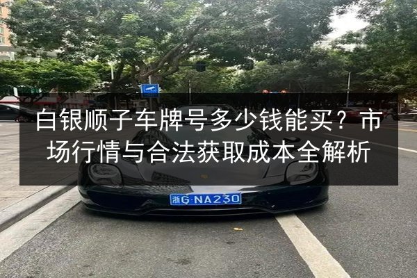 白银顺子车牌号多少钱能买?市场行情与合法获取成本全解析 第2张 白银顺子车牌号多少钱能买?市场行情与合法获取成本全解析 第2张