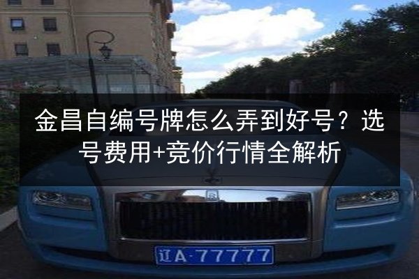 金昌自编号牌怎么弄到好号?选号费用+竞价行情全解析 第2张 金昌自编号牌怎么弄到好号?选号费用+竞价行情全解析 第2张