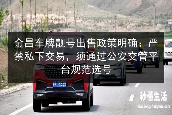 金昌车牌靓号出售政策明确:严禁私下交易,须通过公安交管平台规范选号 第3张 金昌车牌靓号出售政策明确:严禁私下交易,须通过公安交管平台规范选号 第3张