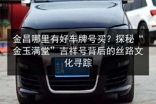 金昌哪里有好车牌号买?探秘“金玉满堂”吉祥号背后的丝路文化寻踪 第2张 金昌哪里有好车牌号买?探秘“金玉满堂”吉祥号背后的丝路文化寻踪 第2张