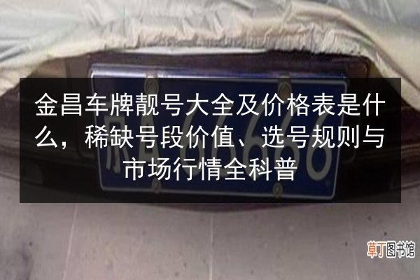 金昌车牌靓号大全及价格表是什么，稀缺号段价值、选号规则与市场行情全科普 第1张