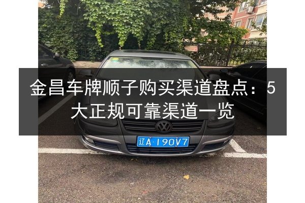 金昌车牌顺子购买渠道盘点:5大正规可靠渠道一览 第1张 金昌车牌顺子购买渠道盘点:5大正规可靠渠道一览 第1张