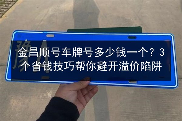 金昌顺号车牌号多少钱一个？3个省钱技巧帮你避开溢价陷阱 第2张