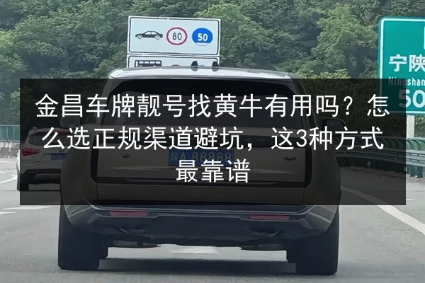 金昌车牌靓号找黄牛有用吗?怎么选正规渠道避坑,这3种方式最靠谱 第3张 金昌车牌靓号找黄牛有用吗?怎么选正规渠道避坑,这3种方式最靠谱 第3张