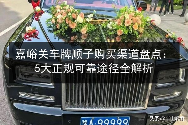 嘉峪关车牌顺子购买渠道盘点:5大正规可靠途径全解析 第2张 嘉峪关车牌顺子购买渠道盘点:5大正规可靠途径全解析 第2张