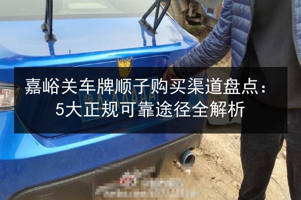 嘉峪关车牌顺子购买渠道盘点:5大正规可靠途径全解析 第3张 嘉峪关车牌顺子购买渠道盘点:5大正规可靠途径全解析 第3张