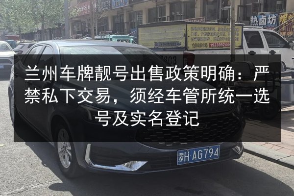 兰州车牌靓号出售政策明确：严禁私下交易，须经车管所统一选号及实名登记 第3张