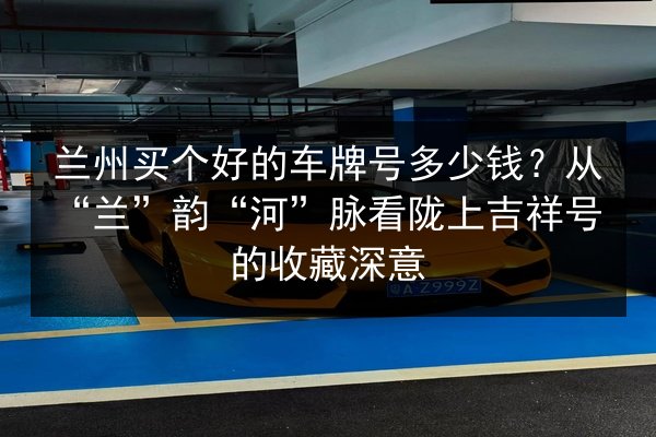 兰州买个好的车牌号多少钱？从“兰”韵“河”脉看陇上吉祥号的收藏深意 第2张