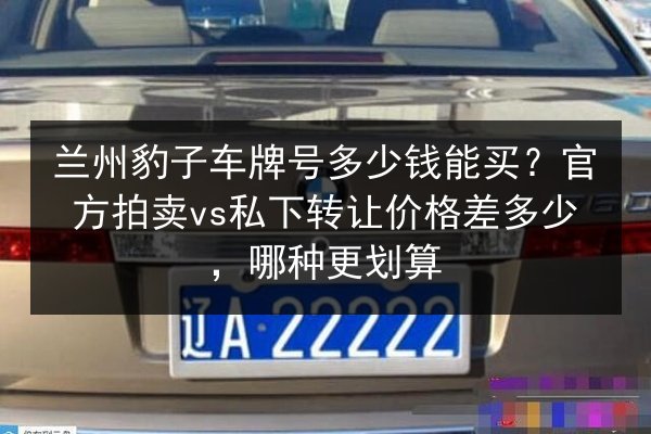 兰州豹子车牌号多少钱能买?官方拍卖vs私下转让价格差多少,哪种更划算 第1张 兰州豹子车牌号多少钱能买?官方拍卖vs私下转让价格差多少,哪种更划算 第1张