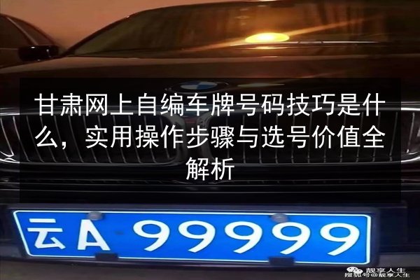 甘肃网上自编车牌号码技巧是什么,实用操作步骤与选号价值全解析 第3张 甘肃网上自编车牌号码技巧是什么,实用操作步骤与选号价值全解析 第3张