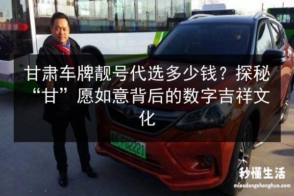 甘肃车牌靓号代选多少钱?探秘“甘”愿如意背后的数字吉祥文化 第2张 甘肃车牌靓号代选多少钱?探秘“甘”愿如意背后的数字吉祥文化 第2张