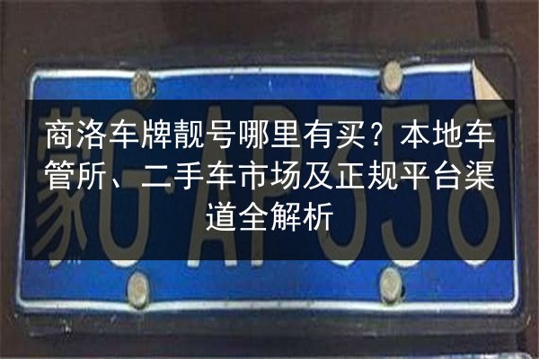商洛车牌靓号哪里有买？本地车管所、二手车市场及正规平台渠道全解析 第2张