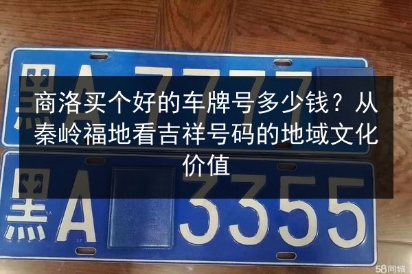 商洛买个好的车牌号多少钱？从秦岭福地看吉祥号码的地域文化价值 第3张