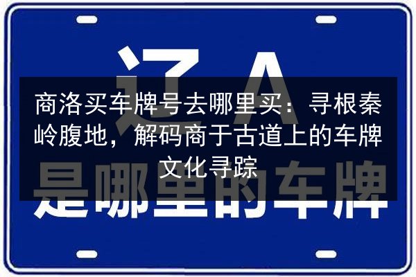 商洛买车牌号去哪里买：寻根秦岭腹地，解码商于古道上的车牌文化寻踪 第2张