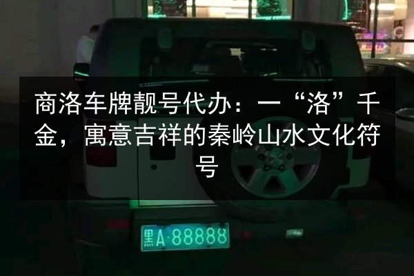 商洛车牌靓号代办:一“洛”千金,寓意吉祥的秦岭山水文化符号 第1张 商洛车牌靓号代办:一“洛”千金,寓意吉祥的秦岭山水文化符号 第1张