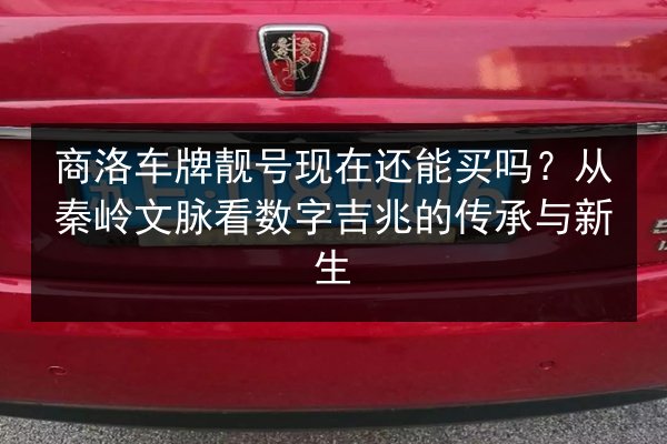 商洛车牌靓号现在还能买吗？从秦岭文脉看数字吉兆的传承与新生