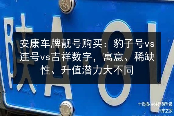 安康车牌靓号购买：豹子号vs连号vs吉祥数字，寓意、稀缺性、升值潜力大不同 第2张