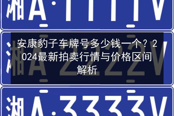 安康豹子车牌号多少钱一个？2024最新拍卖行情与价格区间解析 第2张