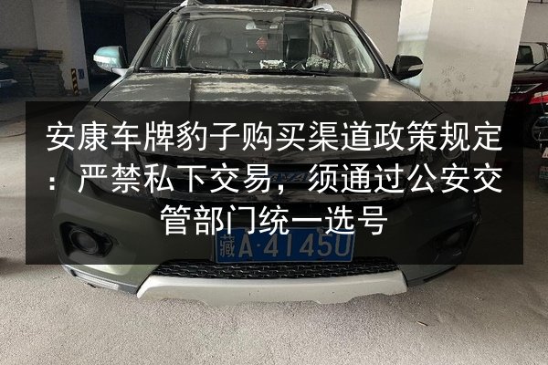 安康车牌豹子购买渠道政策规定：严禁私下交易，须通过公安交管部门统一选号 第3张