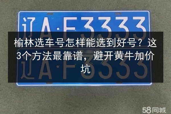榆林选车号怎样能选到好号?这3个方法最靠谱,避开黄牛加价坑 第1张 榆林选车号怎样能选到好号?这3个方法最靠谱,避开黄牛加价坑 第1张