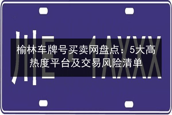 榆林车牌号买卖网盘点：5大高热度平台及交易风险清单