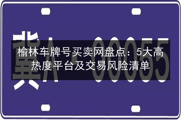 榆林车牌号买卖网盘点：5大高热度平台及交易风险清单 第3张