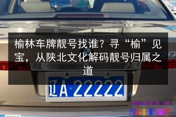 榆林车牌靓号找谁?寻“榆”见宝,从陕北文化解码靓号归属之道 第2张 榆林车牌靓号找谁?寻“榆”见宝,从陕北文化解码靓号归属之道 第2张