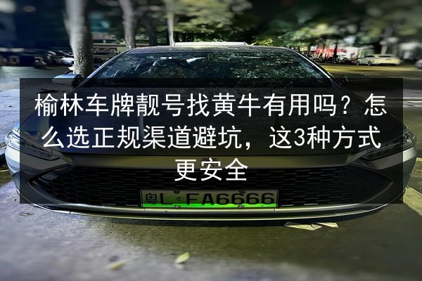 榆林车牌靓号找黄牛有用吗？怎么选正规渠道避坑，这3种方式更安全 第3张