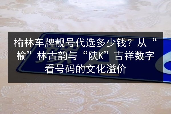 榆林车牌靓号代选多少钱?从“榆”林古韵与“陕K”吉祥数字看号码的文化溢价 第1张 榆林车牌靓号代选多少钱?从“榆”林古韵与“陕K”吉祥数字看号码的文化溢价 第1张