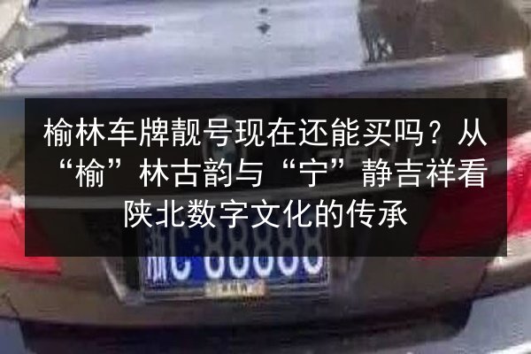 榆林车牌靓号现在还能买吗？从“榆”林古韵与“宁”静吉祥看陕北数字文化的传承