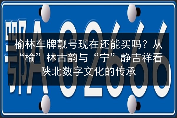 榆林车牌靓号现在还能买吗?从“榆”林古韵与“宁”静吉祥看陕北数字文化的传承 第2张 榆林车牌靓号现在还能买吗?从“榆”林古韵与“宁”静吉祥看陕北数字文化的传承 第2张