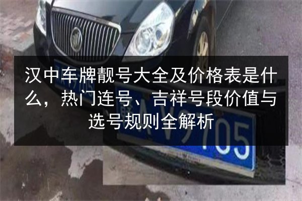 汉中车牌靓号大全及价格表是什么，热门连号、吉祥号段价值与选号规则全解析 第2张