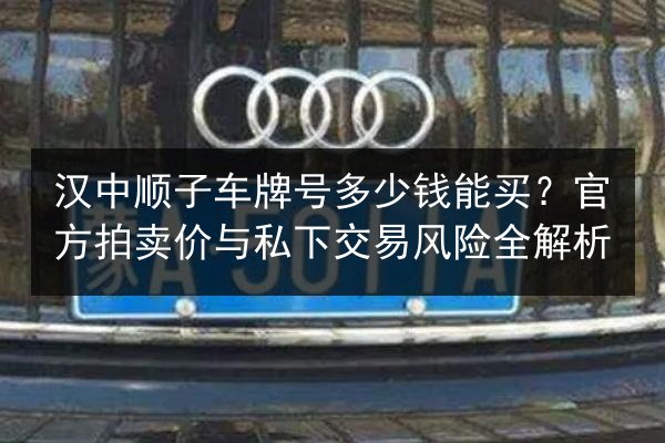 汉中顺子车牌号多少钱能买？官方拍卖价与私下交易风险全解析