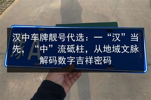 汉中车牌靓号代选：一“汉”当先，“中”流砥柱，从地域文脉解码数字吉祥密码 第2张
