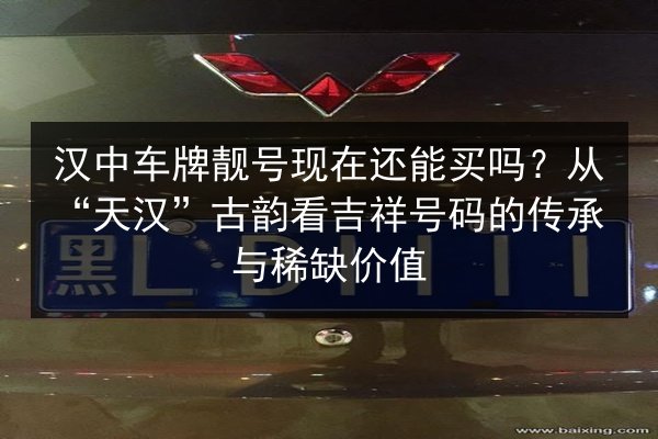 汉中车牌靓号现在还能买吗？从“天汉”古韵看吉祥号码的传承与稀缺价值 第2张